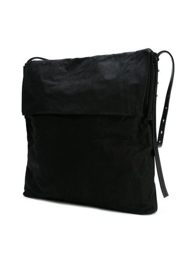 Shop Rick Owens Large Distressed Shoulder Bag