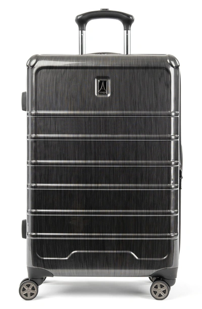 Shop Travelpro Rollmaster™ Lite 24" Expandable Medium Checked Hardside Spinner Luggage In Black