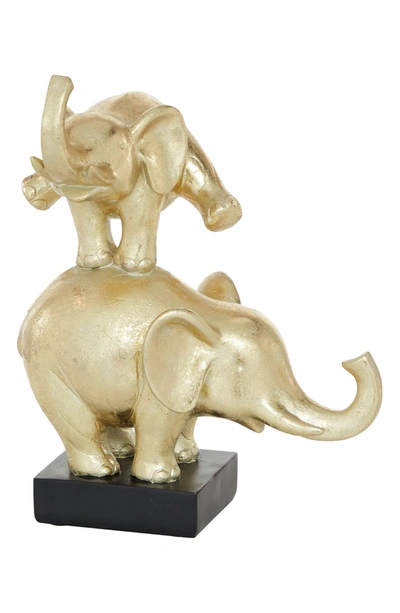 Shop Willow Row Gold Polystone Contemporary Elephant Sculpture