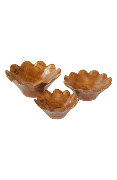 Shop Willow Row Teakwood Decorative Bowl In Brown