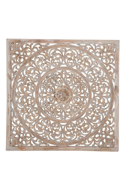 Shop Willow Row Brown Traditional Floral Wood Wall Decor