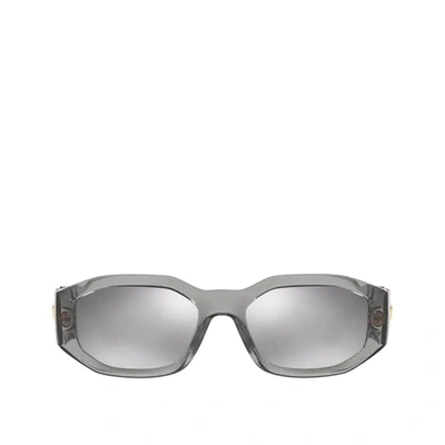 Shop Versace Ve4361 Transparent Grey Male Sunglasses