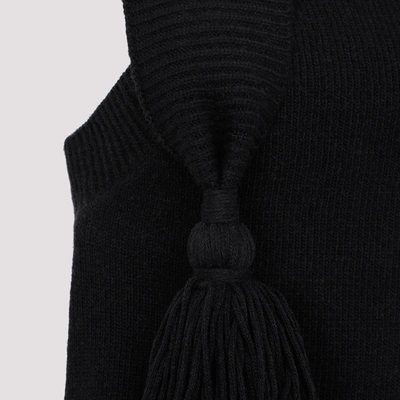 Shop Bottega Veneta Embellished Shetland Top Sweater In Black