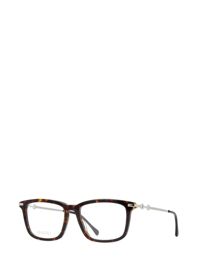 Shop Gucci Eyewear Eyeglasses In Dark Havana