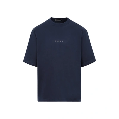 Shop Marni Cotton T-shirt Tshirt In Blue