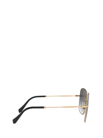 Shop Miu Miu Eyewear Sunglasses In Antique Gold