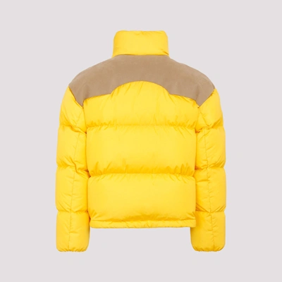 8 Moncler Palm Angels Kelsey down jacket in yellow - Moncler Genius