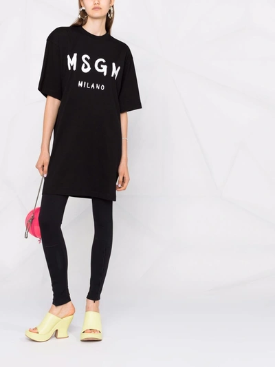 Shop Msgm Dress In Black