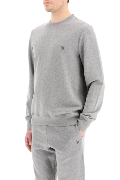 Shop Paul Smith Zebra Logo Sweatshirt In Grey