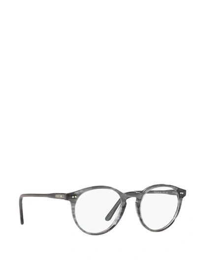 Shop Polo Ralph Lauren Eyeglasses In Shiny Striped Grey