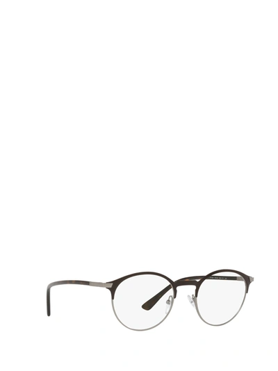 Shop Prada Eyewear Eyeglasses In Matte Brown