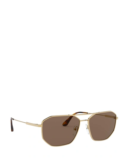 Shop Prada Eyewear Sunglasses In Gold