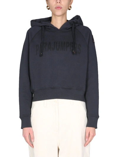 Shop Parajumpers Sweatshirt With Logo Print In Blue