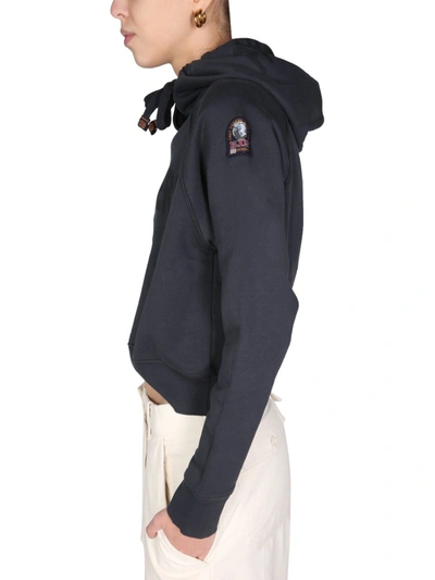 Shop Parajumpers Sweatshirt With Logo Print In Blue