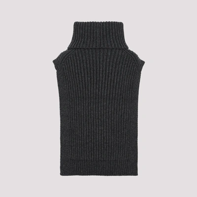 Shop The Row Aso Turtleneck Dickey Sweater In Grey