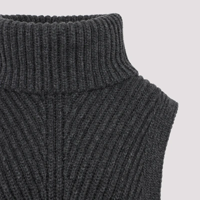 Shop The Row Aso Turtleneck Dickey Sweater In Grey