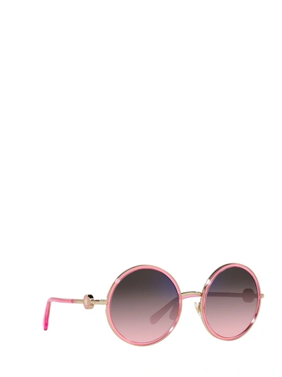 Shop Versace Eyewear Sunglasses In Transparent Pink