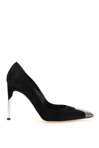 Shop Alexander Mcqueen Pumps With Crystals In Black