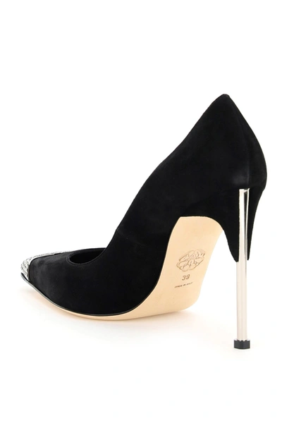 Shop Alexander Mcqueen Pumps With Crystals In Black