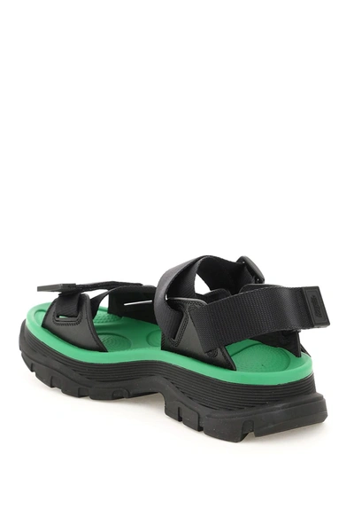 Shop Alexander Mcqueen Tread Sandals With Web Strap Fastening In Mixed Colours