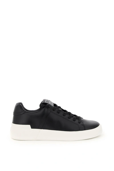 Shop Balmain B Court Leather Sneakers In Mixed Colours