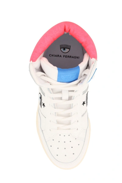 Shop Chiara Ferragni Sneakers Cf1 High In White