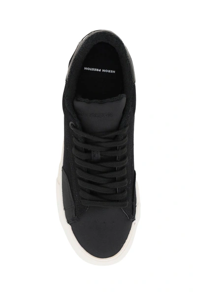 Shop Heron Preston Vulcanized Low Top Canvas Sneakers In Black