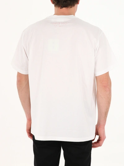 Shop Burberry Location Print T-shirt In White