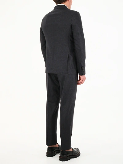 Tonello Anthracite Wool Suit In Antracite