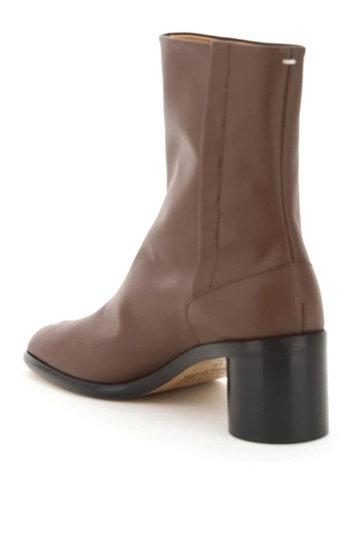 Shop Maison Margiela Tabi Ankle Boots 60 In Brown