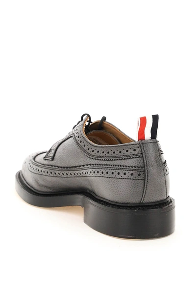 Shop Thom Browne Longwing Brogue Shoes In Grey