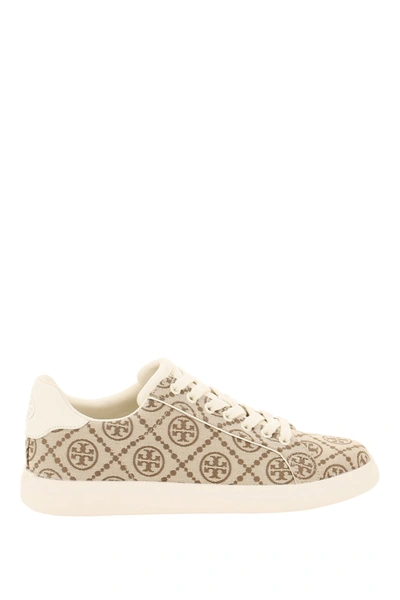 Shop Tory Burch T-monogram Howell Court Sneakers In Mixed Colours