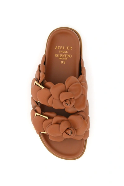 Shop Valentino Garavani Atelier Shoes 03 Rose Edition Mules In Brown