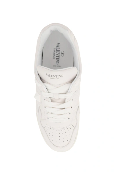 Shop Valentino Garavani One Stud Nappa Sneakers In White