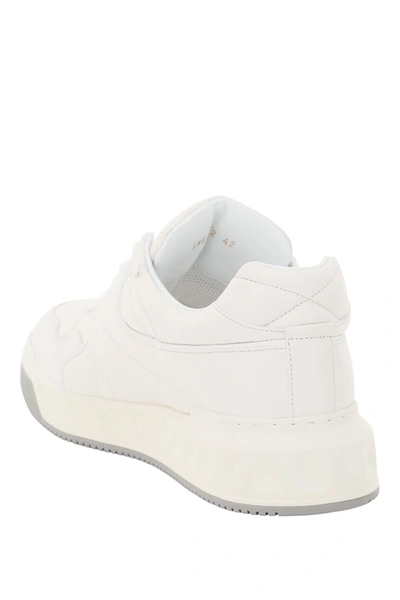 Shop Valentino Garavani One Stud Nappa Sneakers In White