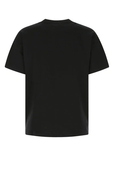 Shop Valentino Black Cotton T-shirt Black  Uomo M
