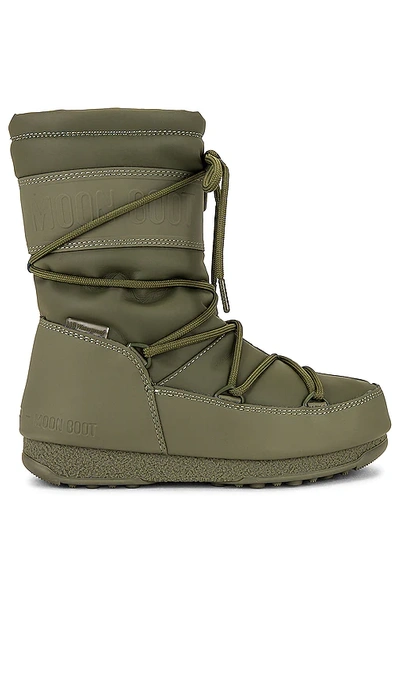 Shop Moon Boot Mid Rubber Wp Boot In Olive
