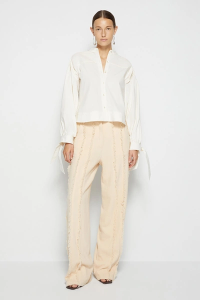 Shop Pre-spring 2022 Ready-to-wear Emory Rippled Pant In Almond