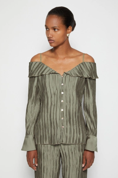 Shop Pre-spring 2022 Ready-to-wear Mariah Top In Moss