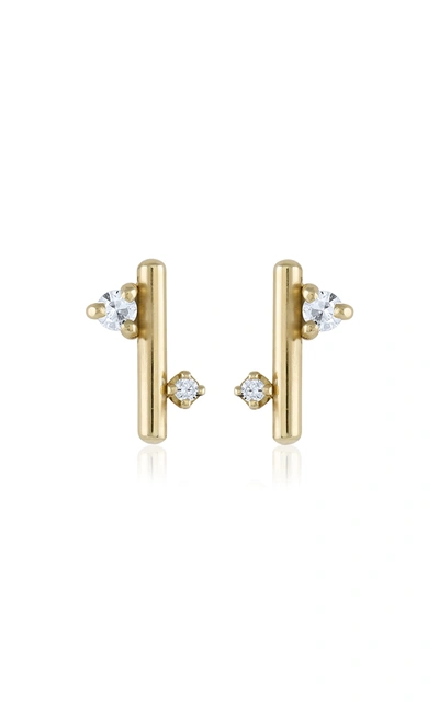 Shop White/space Andromeda 14k Yellow Gold Diamond Earrings