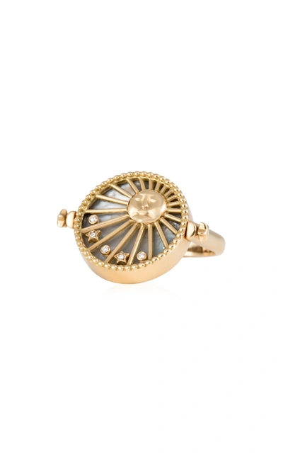 Shop L'atelier Nawbar Day And Night 18k Gold Ring In Multi