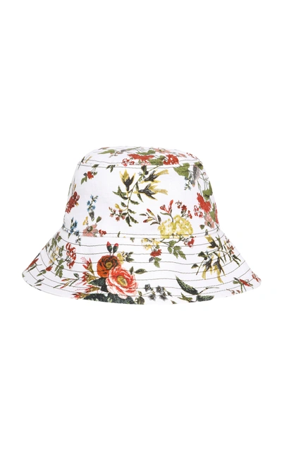 Shop Erdem Women's Summer Wallpaper Bucket Hat In White