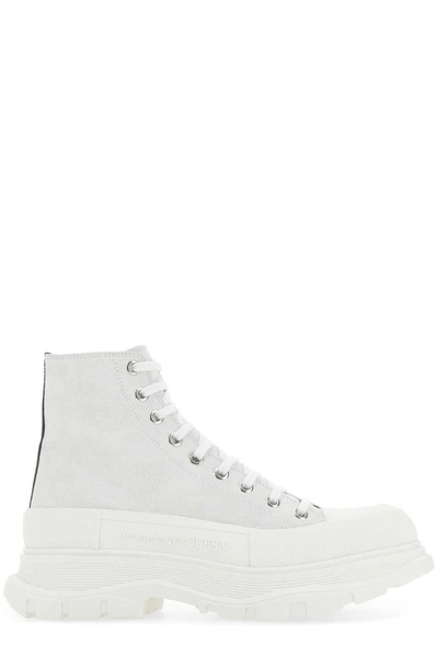 Shop Alexander Mcqueen Tread Slick Boots In White