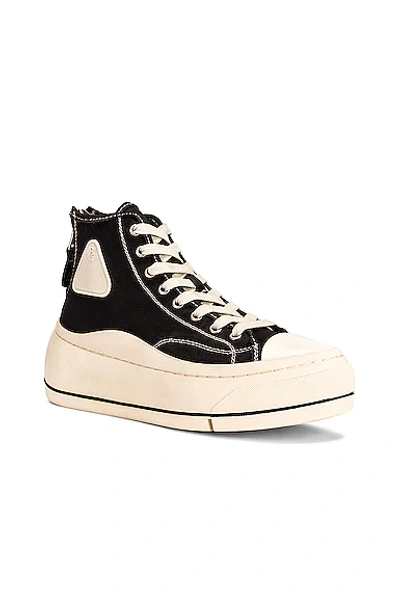 Shop R13 High Top Sneaker In Black Canvas