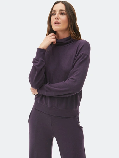 Shop Michael Stars Mimi Turtleneck Pullover In Purple