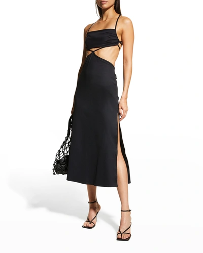 PORT DE BRAS ST BARTS STRAPPY MIDI DRESS PROD246650039