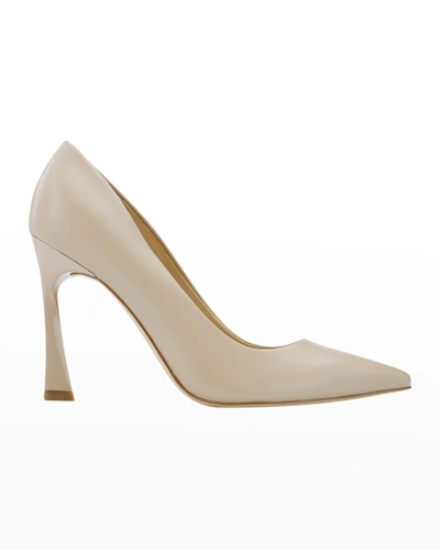 Shop Marc Fisher Ltd Sassie Patent Leather Pointed-toe Pumps In Light Natural
