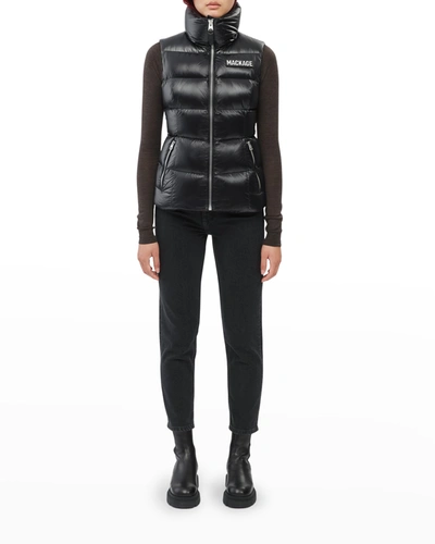 Mackage Chaya Water Resistant Down Puffer Vest In Black