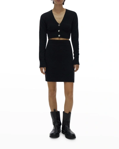 Shop Helmut Lang Brushed Pencil Skirt In Black