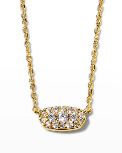 Shop Kendra Scott Grayson Crystal Pendant Necklace In Gold